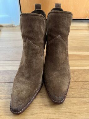 Women’s Brown Suede Ankle Boot Heels